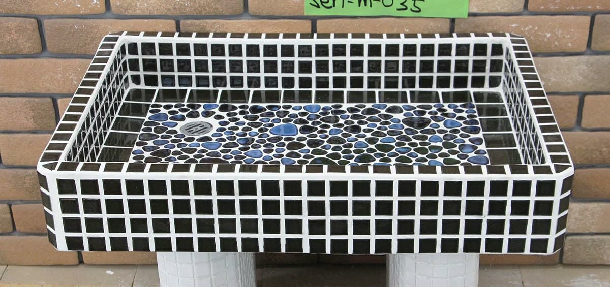 ガーデンパン ガーデンシンク タイル 流し台 昭和レトロなタイル流し台