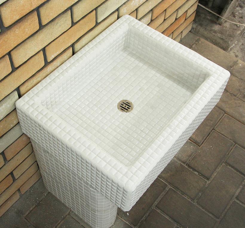 ガーデンシンク タイル流し 昭和レトロ モザイクタイル張り SINK-GP